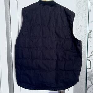 Wrangler Workwear Black Canvas Insulated Vest Men’s XL 46-48 Zip Front